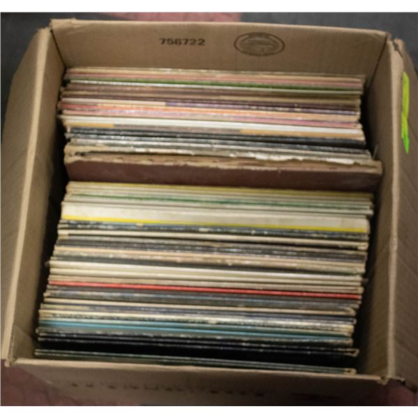 BOX OF VINYL RECORDS