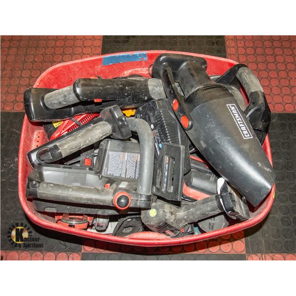 18v CORDLESS TOOL KIT W/CHARGERS & 5 BATTERIES