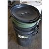 Image 1 : RUBBERMAID ROUGHNECK GARBAGE CANS LOT OF 4