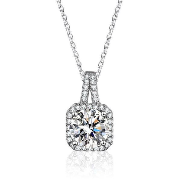 2 CT GRA CERTIFIED MOISSANITE 925 SILVER NECKLACE