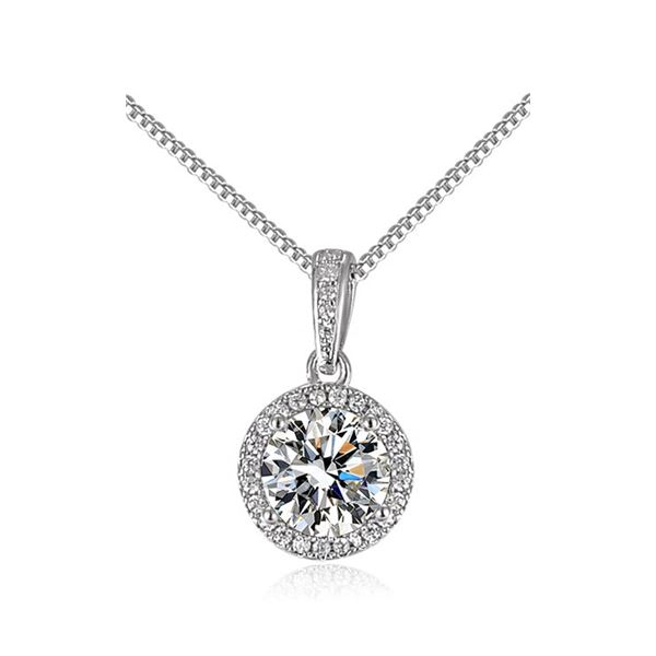 2 CT GRA CERTIFIED MOISSANITE 925 SILVER NECKLACE