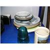 Image 4 : Large lot consisting of:  Silverware box with Silverware Community Silver Blue Pottery Shoe and 3 bl