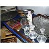 Image 1 : Shelf containing Large Pewter Platter, very old…2 old carved wood gold scale wood boxes..coca cola i