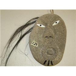 8" Whalebone Mask with Ivory and Baleen Eyes 638F (2)