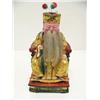 Image 1 : 10.5" Old Asian man with beard and mustached made of wood (2)