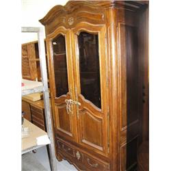 Fabulous Louis Fifteenth Style Oak Display Cabinet  (172)