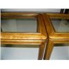 Image 2 : Pair of Glass Top oak end tables (172)