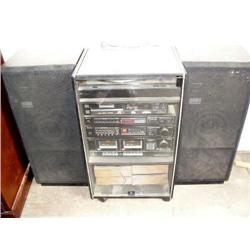 Stereo System with Speakers and Case, Compact Disc by Fisher, Rest of components by Sherwood with ta