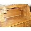 Image 3 : Phenomenal Oak Roll Top Desk, setup for computer with place for keyboard and storage on top (169)