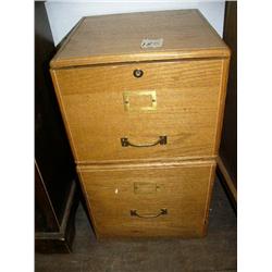 2 Drawer Oak File Cabinet (169)