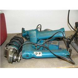 Lot of Makita Tools:  2 drills, disc grinder, saber saw (169)