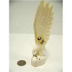 Ivory eagle by Craig Niksik - 6.25" tall - very detailed (2)