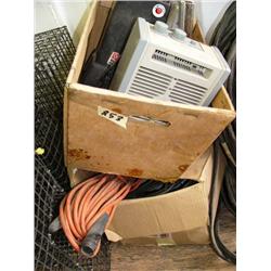 Coleman Black Cat Heater, Extension cords, etc. in 2 boxes (169)