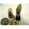 Image 1 : Lot of 2 scrimshawed ivory platchets (2)