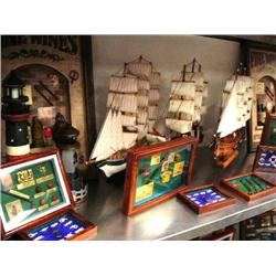 Lot of Nautical 3 sailing ships 9 frames and 2 Lighthouses (2)