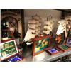 Image 1 : Lot of Nautical 3 sailing ships 9 frames and 2 Lighthouses (2)