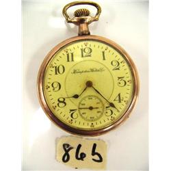 CHOICE on 4 Pocket Watches: Hamden in gold case with 17 jewels in running condition (2)
