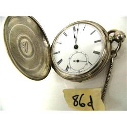 CHOICE on 4 Pocket Watches: Hunters case, coin silver, key wind key set, made by William Ellery of B