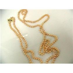 CHOICE on 2 64" Freshwater pearls in Pink (2)