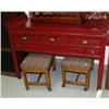 Image 1 : Red alter table with 5 drawers, retail value $465.00 (2)