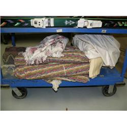 Lot of: 3 small rugs, throw, and drape(172)