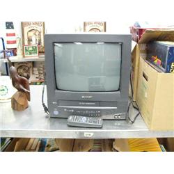 Sharp 13 inch color combination tv/vcr with remote(172)
