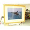 Image 1 : Print of humpback whale falling back into the ocean by the Ellis Wildlife Collection, double matted 