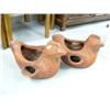 Image 1 : Lot of: 2 clay chicken flower pots(172)