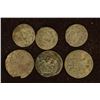 Image 1 : 6 SILVER DIME SIZED OTTOMAN EMPIRE PARA COINS: