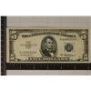 Image 1 : 1953-A US $5 SILVER CERTIFICATE CRISP BLUE SEAL
