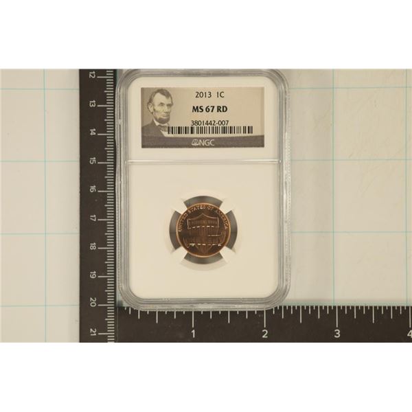 2013 LINCOLN CENT NGC MS67RD