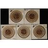 Image 1 : 5 ENCASED LINCOLN BU CENTS IN WOODEN NICKELS