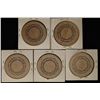 Image 2 : 5 ENCASED LINCOLN BU CENTS IN WOODEN NICKELS