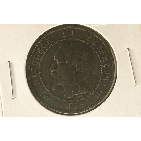 1855-B FRANCE 10 CENTIMES