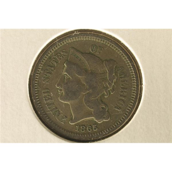 1865 THREE CENT PIECE (NICKEL)