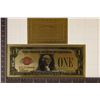 Image 1 : 24KT GOLD FOIL BILL OF A 1928 US $2 BILL W/ CERT