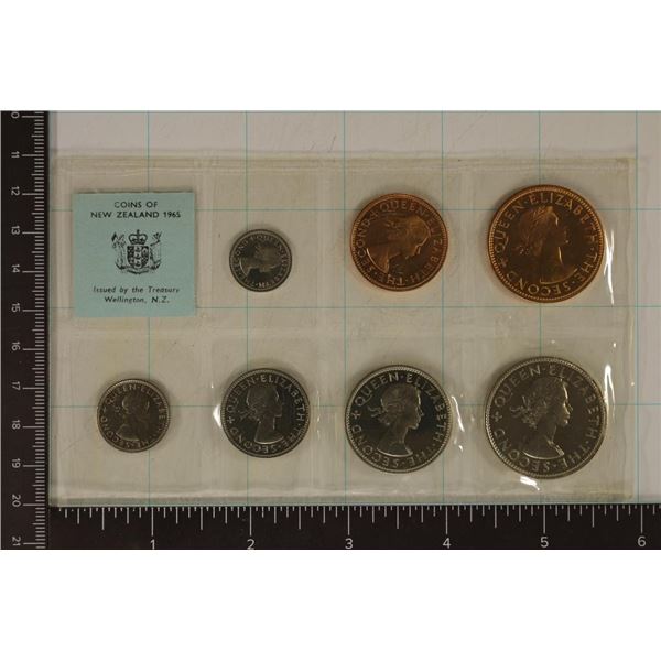 1965-7 COIN NEW ZEALAND SPECIMEN SET. LAST