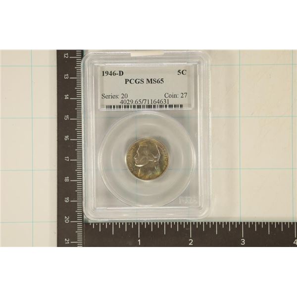 1946-D JEFFERSON NICKEL PCGS MS65