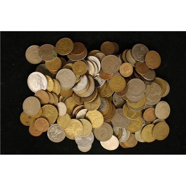 APPROX 28.9 OUNCES OF FOREIGN COINS, MANY