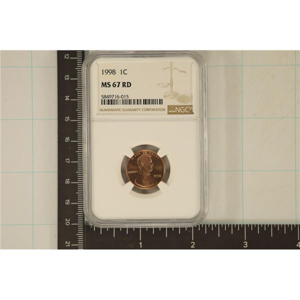 1998 LINCOLN CENT NGC MS67RD
