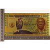 Image 1 : ZIMBABWE GOLD FOIL MILLILLION COLORIZED CRISP UNC