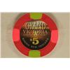 Image 2 : $5 GRAND VICTORIA CASINO CHIP RISING SUN INDIANA