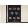 Image 2 : 2007 US PRESIDENTIAL DOLLAR 8 COIN P & D SET