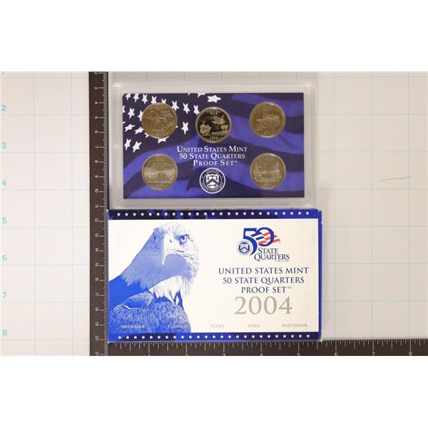 2004 US 50 STATE QUARTERS PROOF SET WITH BOX