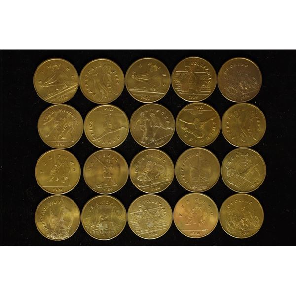20 METAL 1994 OLYMPIC 1 1/4" TOKENS: CYCLING,