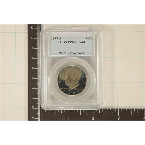 1987-S KENNEDY HALF DOLLAR PCGS PR69 DCAM