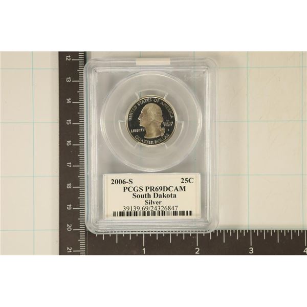 2006-S SILVER SOUTH DAKOTA QUARTER PCGS PR69 DCAM