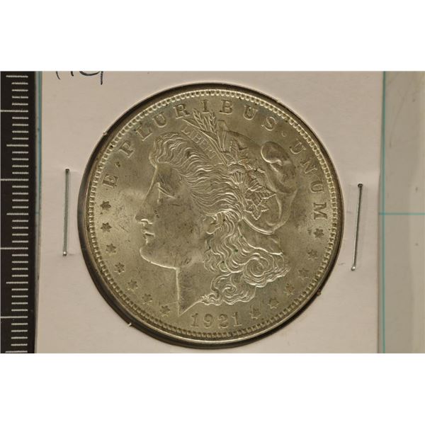 1921 MORGAN SILVER DOLLAR AU/UNC