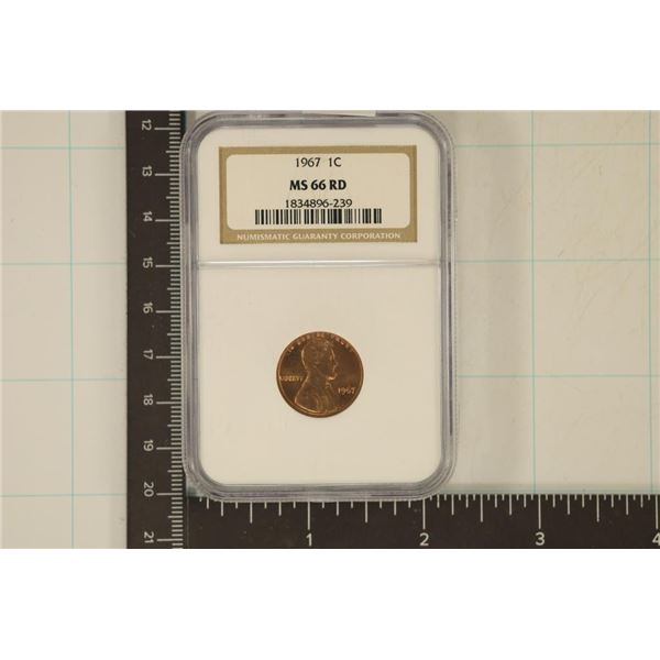 1967 LINCOLN CENT NGC MS66RD