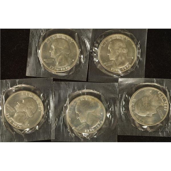 5-BICENTENNIAL 1776-1976 SILV. WASHINGTON QUARTERS